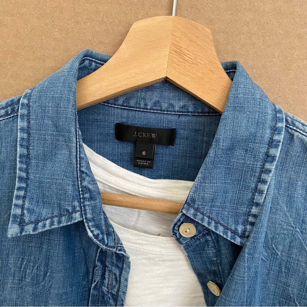 J CREW Denim Button Down - Picture 4 of 11
